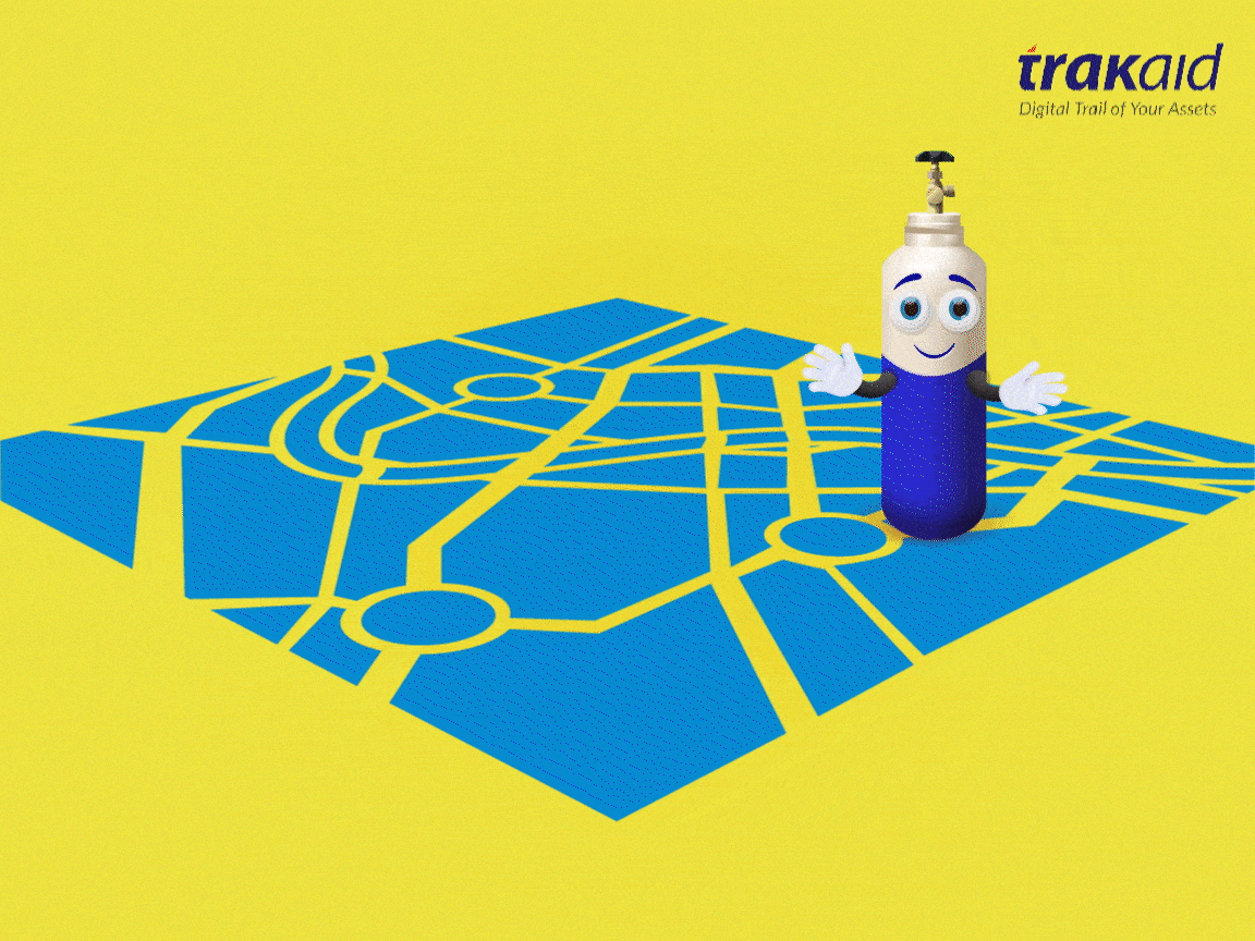 A blue bottle with a smiley face on a yellow background