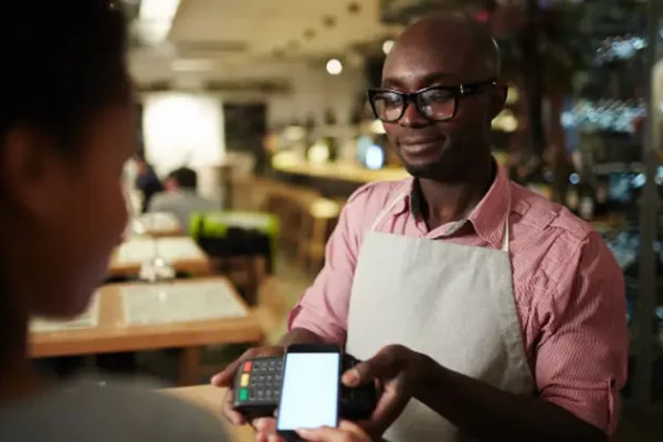 customer making payment