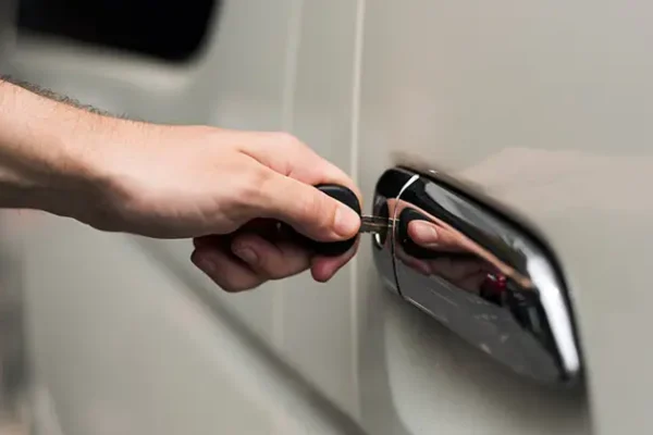 Man opening the car door