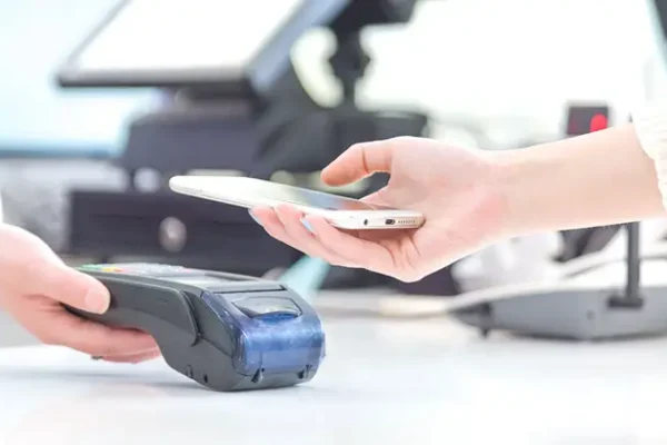 Man making online payment